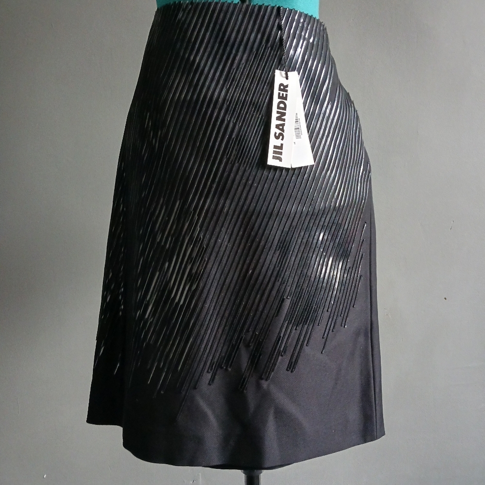 NWT Jil Sander Black Skirt Size 38